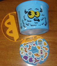 2024 McDonald's Halloween Boo Bucket Blue Pail w/ Blue Stickers Kid Toy NIP