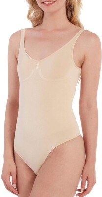 Magic BodyFashion Women's 244805 Seamless Comfort Bodysuit Shapewear Size M