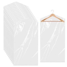 20 Pack Plastic Clear Clothes Covers Dustproof Garment Bags for Closet Travel