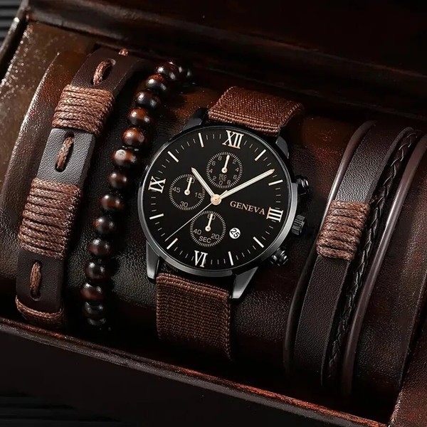 Reloj De Pulsera Para Hombre. Estilo Informal Y Calendario. Regalo Hombre  Padre