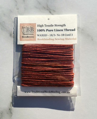 100% Pure Linen Thread- Waxed- 18/3 No.18 Cord 3- Approx 1mm thick- 22 options - Picture 23 of 30