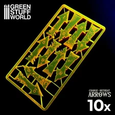 Charge and Retreat Arrows - Fluor Orange - Wargames basing Tokens modelling