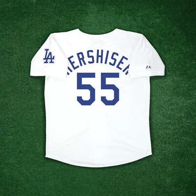Orel Hershiser 2000 Los Angeles Dodgers Cooperstown Home White Jersey w/ Patch