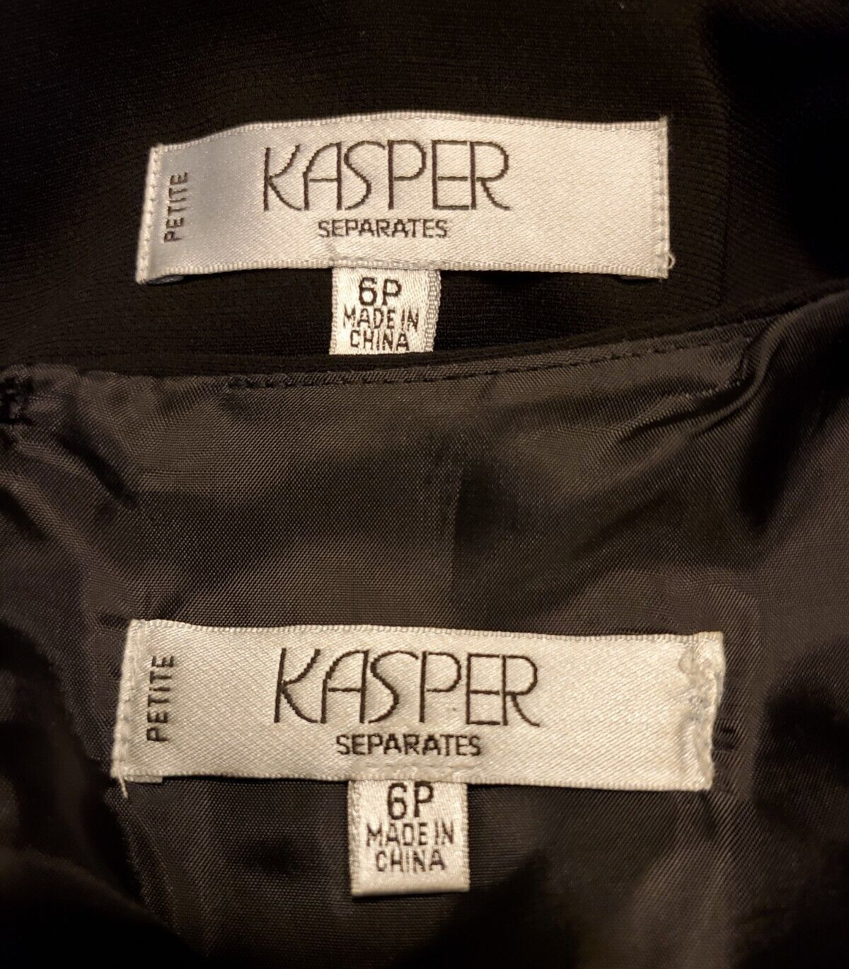 Kasper Separates Petite 2PC Black Polyester Beade… - image 13