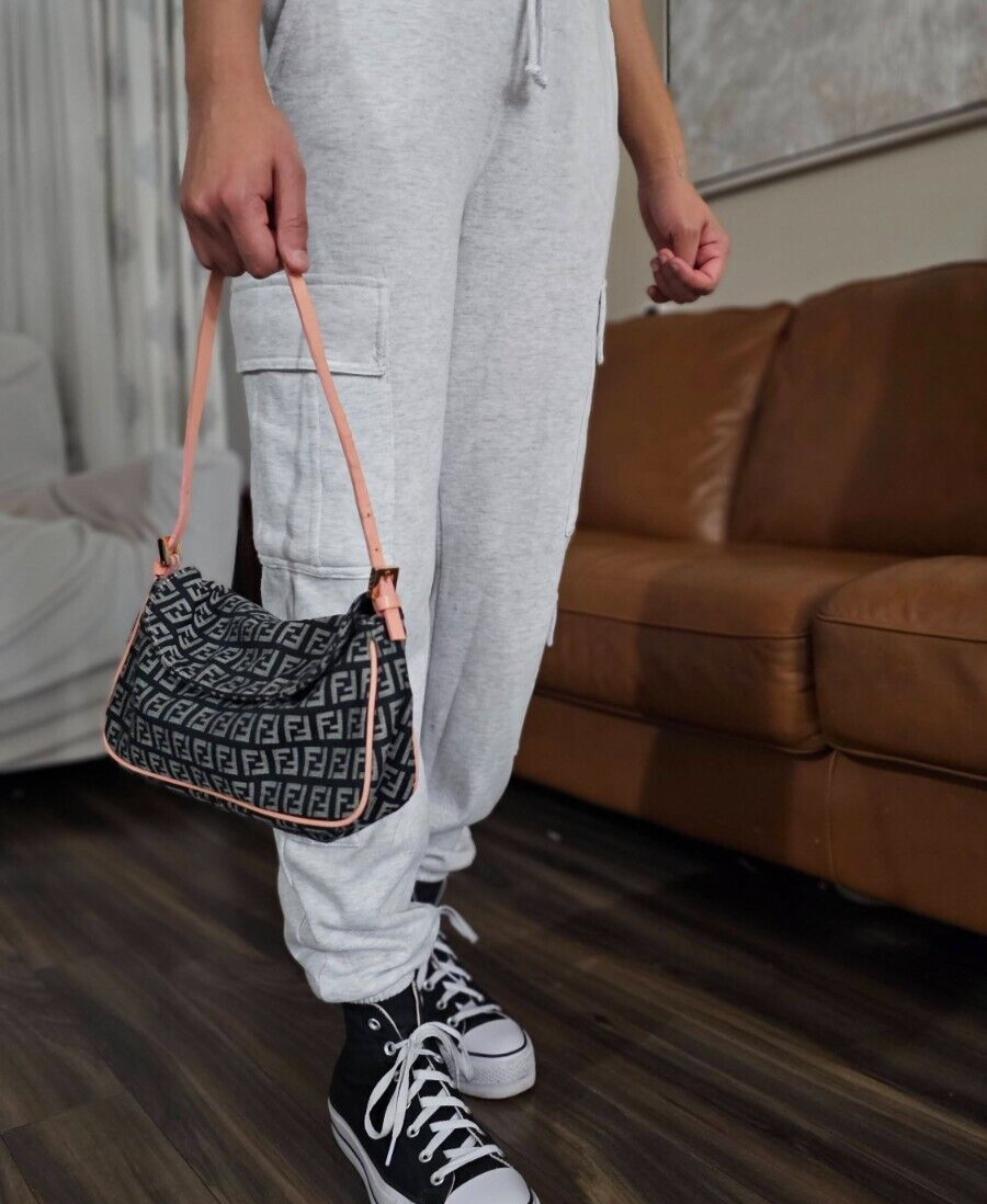 ショルダーバッグ・ポシェット FENDI FF logo denim mini bag blue FENDI DENIM Blue Pochette Mini Shoulder Bag FF Print | eBay