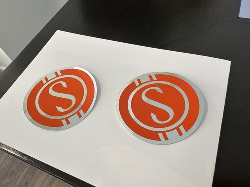 Schwinn Stickers Orange/Silver | eBay