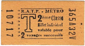 Ticket Metro Ratp T 2eme Cl Ticket Non Poinconne Comme Neuf Ebay