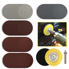 102pcs 3" Sanding Discs 800-5000 Grit for Drill Wet Dry Hook Loop Sandpaper Pads