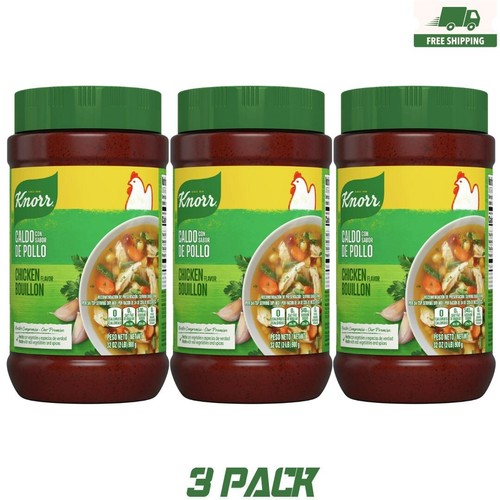Knorr Shelf-Stable Granulated Chicken Flavor Bouillon , 2.0 lb Jar (3 Pack)