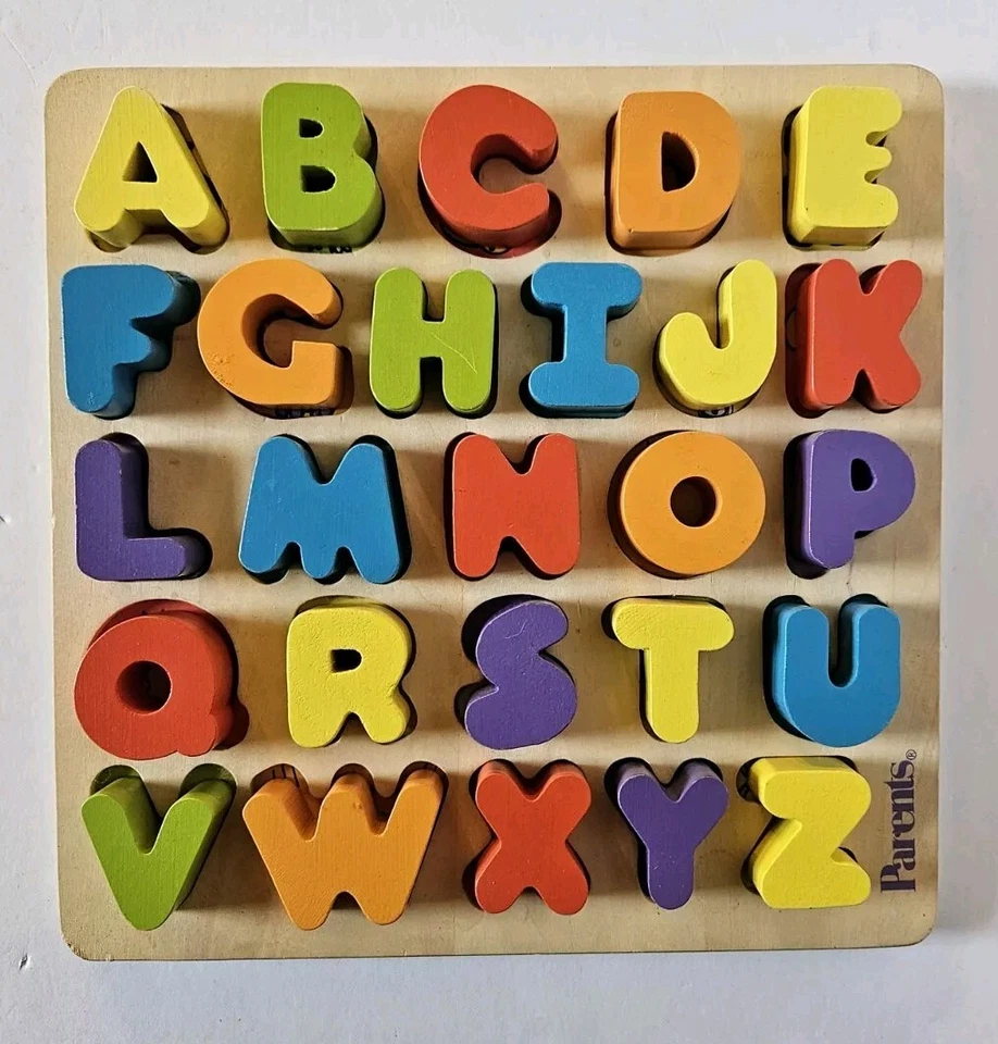 Vintage Parents Wood Puzzles Numbers & Alphabet Colorful - Image 2 of 4