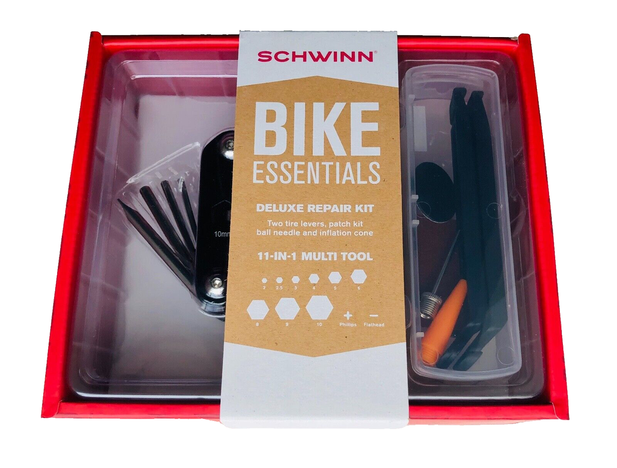 schwinn bicycle tool kit SCHWINN Bike Bicycle Essentials Deluxe Repair 11-in-1 Multi Tool Kit / Gift  Set