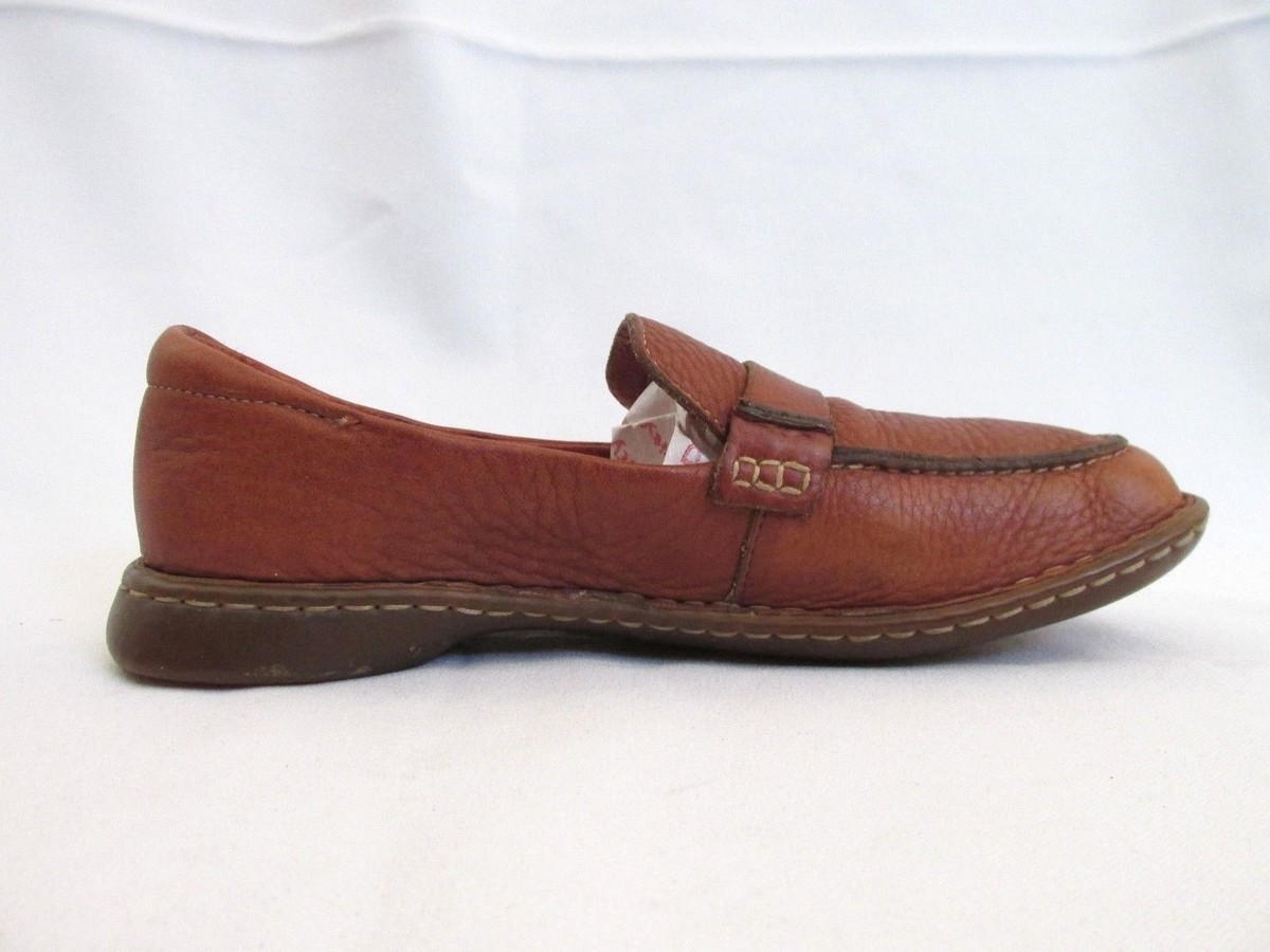 Born Women\'s Brown Loafer Comfort Shoes - Size 7M Amazon.com | BORN Womens Carrine Leather Square Toe Fashion  main image 2