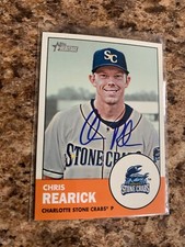 Chris Rearick Signed 2012 Topps Heritage Minor League Auto Rc Tampa Bay Rays 133