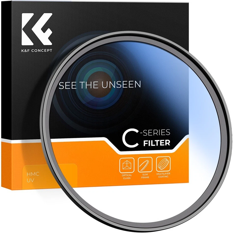 K&F Concept UV Lens filter 37/40.5/46/49/52/55/58/62/67/72/77/82/86mm C Series - Image 2 of 4