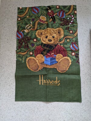 HARRODS SELTENER WEIHNACHTSBÄR 20. JAHRESTAG GESCHIRRTUCH. Neu mit Etikett