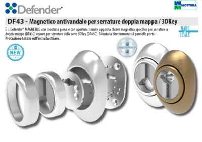 DEFENDER MAGNETICO PER DOPPIA MAPPA MOTTURA DF43 CON 3 CHIAVI DF430