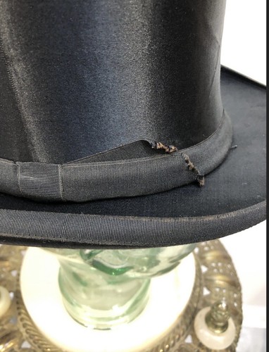 ANTIQUE Victorian PARIS EXPOSITION 1900 German COLLAPSIBLE SILK TOP HAT Exc Sz-S - Picture 10 of 10