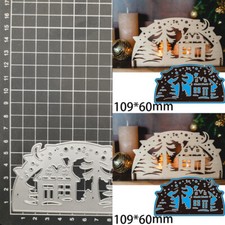 Christmas House Metal Cutting Dies Scrapbooking Paper Cards Embossing Stencils