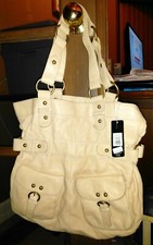 Nwt Paradox Leather $220 Tan Hobo Large Shoulder Bag Lined Buckle Straps 