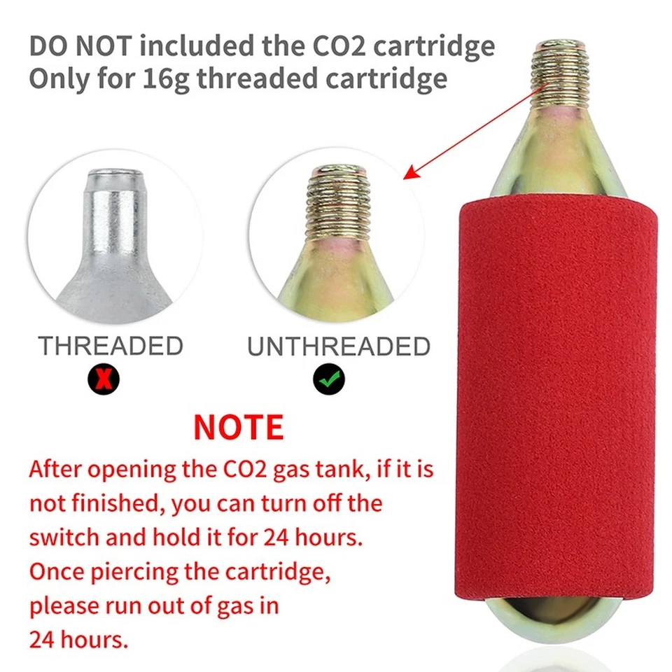 Fahrrad Hand Pumpe CO2 Aufblasgerät MTB Rennrad Ball Reifen Pump Schrader Presta - Bild 2 von 4