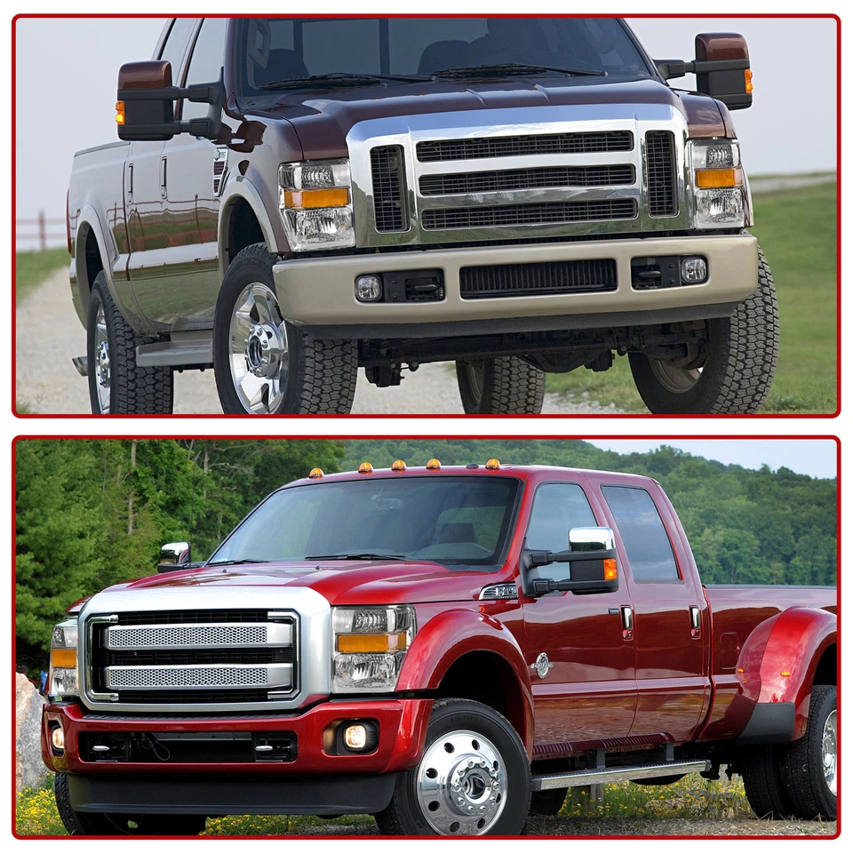 Fits For 2008-2010 Ford F250 F350 F450 Super Duty Pickup Headlights Lamps Pair - Image 2 of 4