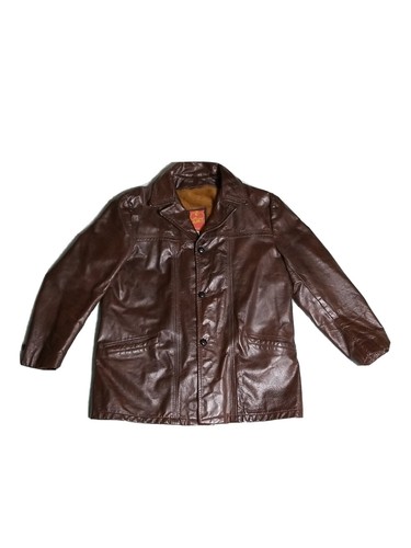 Vintage 70's Schott NYC Leather Jacket 44 Genuine
