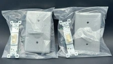 LOT OF 2 Bell Outdoor 5121-0 Weatherproof Cover, Single Gang Box, 1 Gang, Toggle