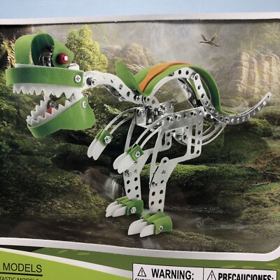 T-Rex Dinosaur Model Metal Assembly Kit DIY Puzzle Toy Brain Tease Age 8+