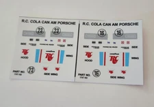 Aurora AFX Porsche 917-10K Can Am RC Cola Reproduction Stickers DIE CUT!