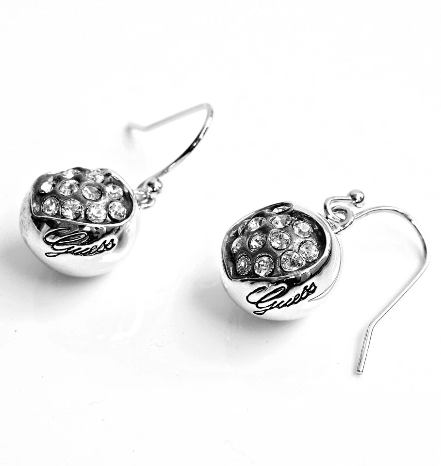 guess  UBE71214 Paar Ohrhänger Ohrringe damen in farbe silber  kristall  neu - Bild 3 von 4