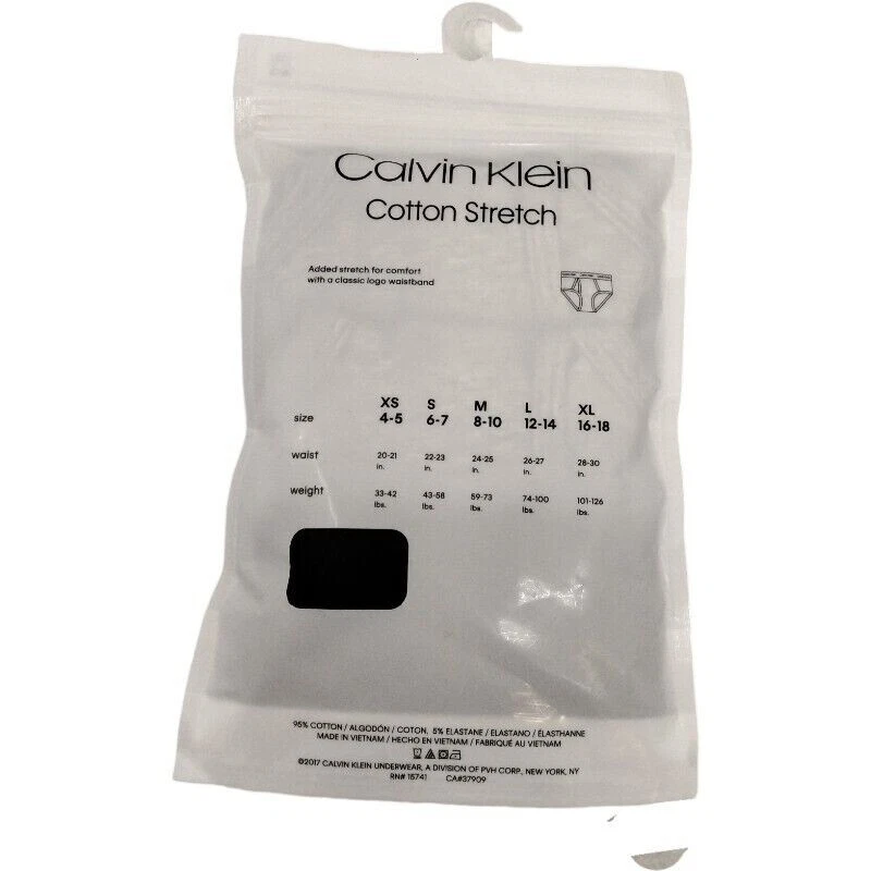 Paquete de 3 calzoncillos elásticos de algodón Calvin Klein para niños, gris/negro, medianos (8-10) Foto 2 de 2