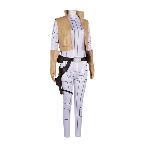 Cosplay Star Wars Princesa Leia Monos Abrigos Disfraces de Halloween Trajes Accesorios - Imagen 4 de 12
