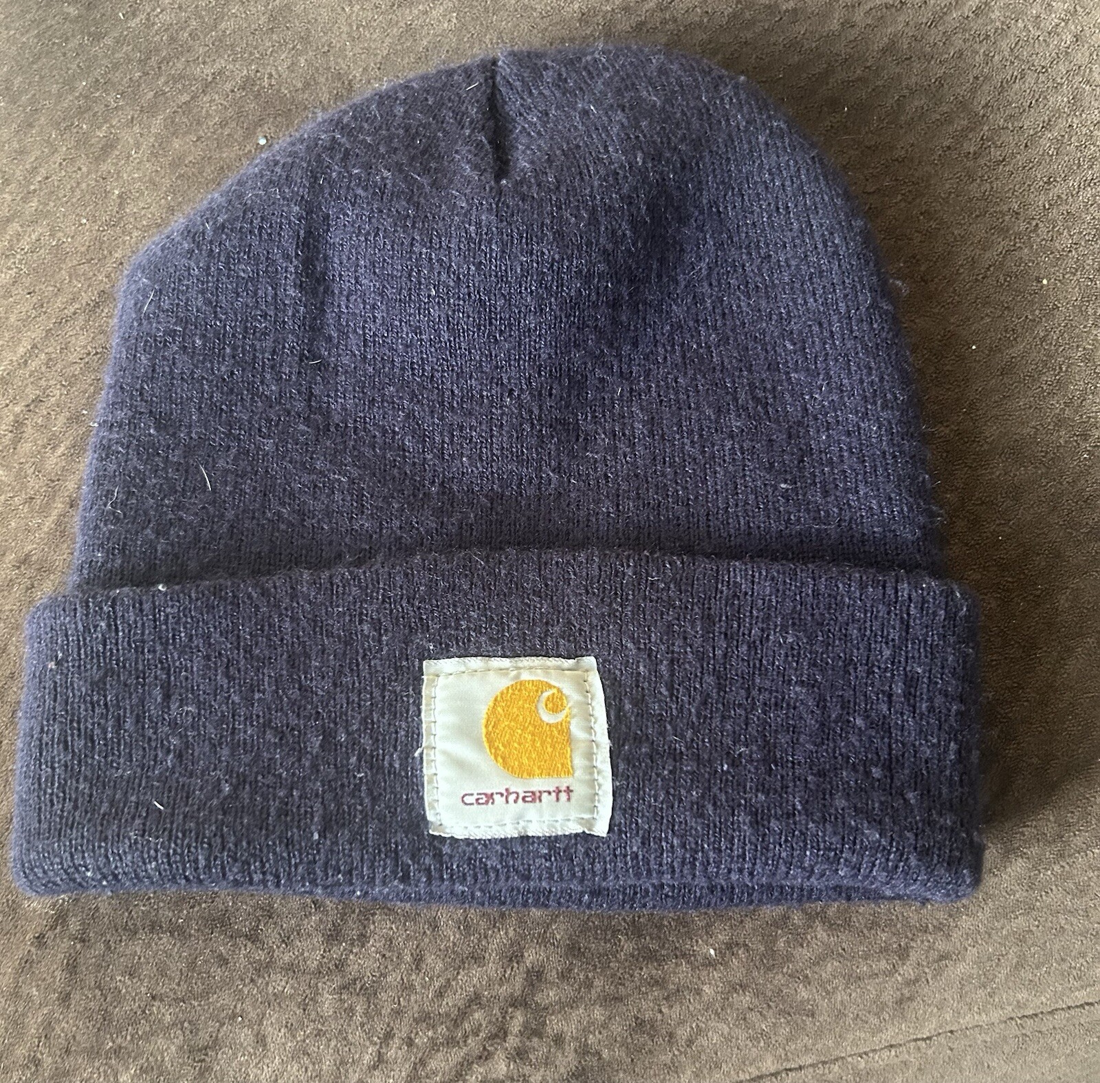 Carhartt Navy Blue Y2K Knit Beanie for Men and Women