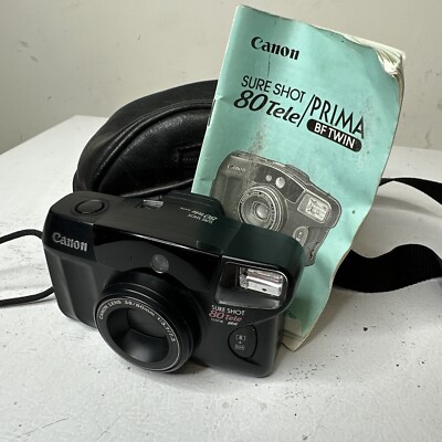 Canon Sure Shot 80 コンパクトフィルムカメラ/中古品 Canon Sure Shot 80 Tele 35mm Film Camera Point and Shoot 38mm f