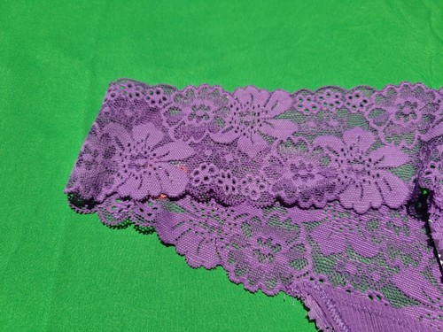 Pink Victoria’s Secret Wink Lace-Trim Thong String Panty Glazed Violet LRG - Picture 7 of 10