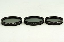 SakuraDo Camera Excellent Kenko PL Black Screw-In Filter x3 49mm 55mm 58mm