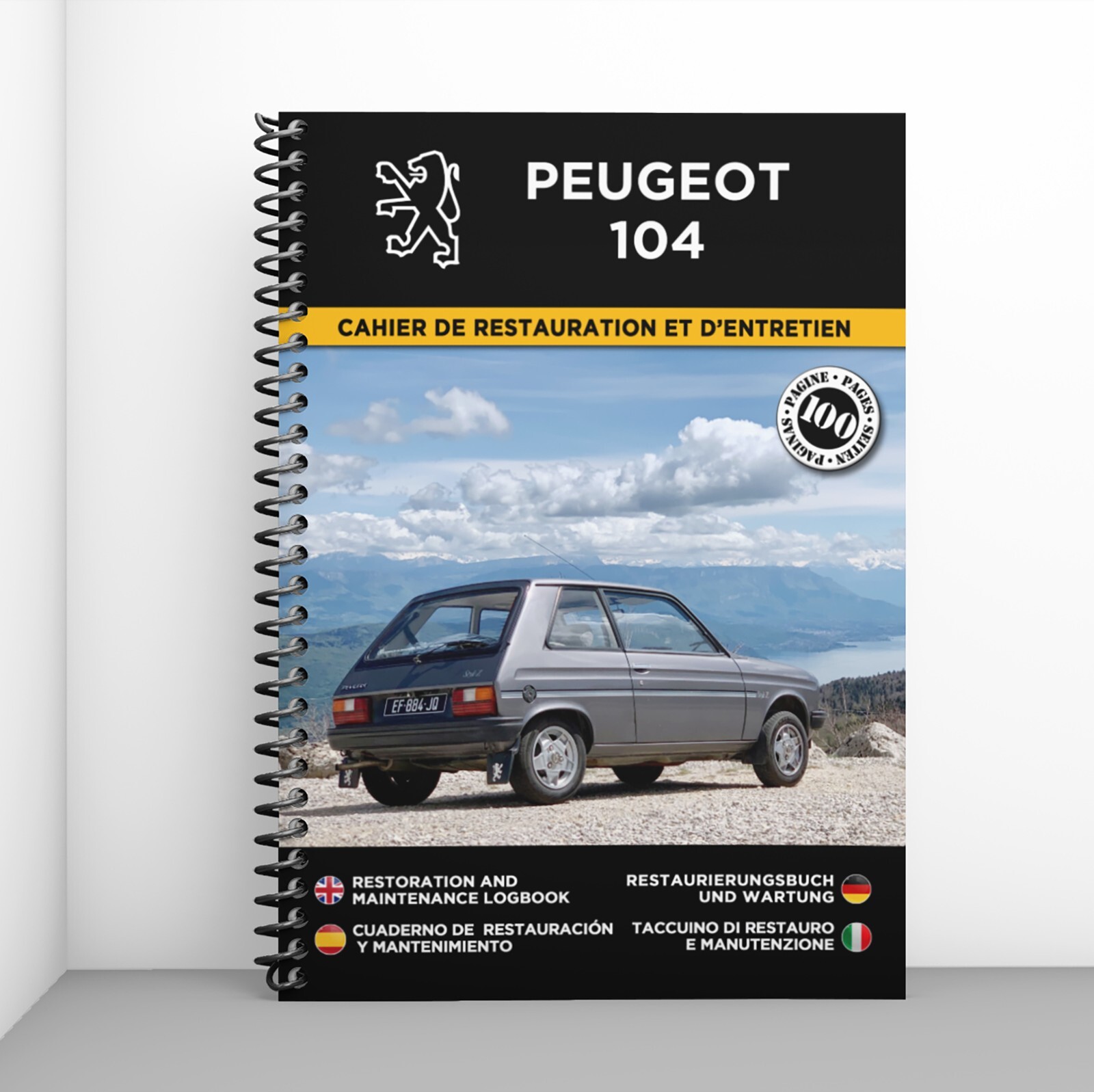 Livre Peugeot 104 restauration carnet entretien mécanique youngtimer collection