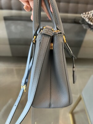 Prada Galleria Small saffiano Leather Bag Light Blue | eBay