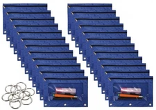 24 Packs 3  Binder Pen Pencil Case Pouch Bulk Set Stationery Bag for School