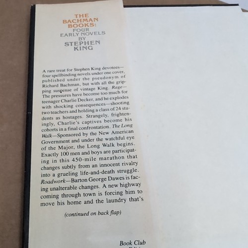 THE BACHMAN BOOKS. Stephen King/Richard Bachman. 1985, First Edition Book Club - Picture 7 of 18