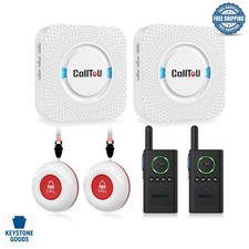 Wireless Caregiver Pager System with Long Range, 2-Way Radio  Emergency Call...