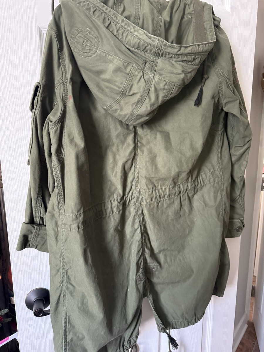Vintage GAP Project RED Bono Military Fishtail Parka Army Green