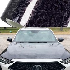Ultra Gloss Pet Liner Black Forged Composite Carbon Fiber Vinyl Wrap Air Release
