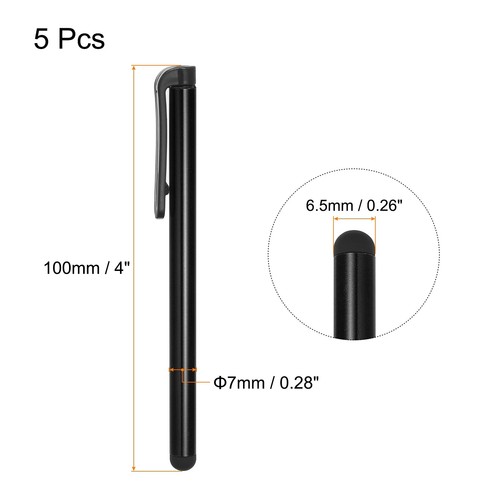 5pcs Stylus Pens for Touch Screens Capacitive Stylus Pencil Black - Zdjęcie 2 z 7
