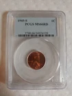 1945-S 1C RD Lincoln Wheat Penny  PCGS MS66 RD Very Nice Coin .