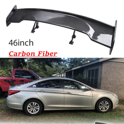 47'' Fiber Rear Trunk Spoiler Wing Adjustable GT-Style For Hyundai Sonata