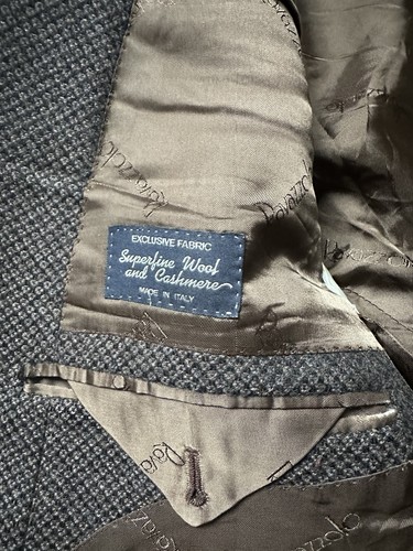 Ravazzolo Italy 50% Kaschmir 50% Wolle Sport Mantel Jacke Carlo Barbera Stoff 52R - Bild 9 von 19
