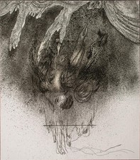 Anneli Schütz Griffelkunst Drop Dead Contemporary signiert Lithografie 2009