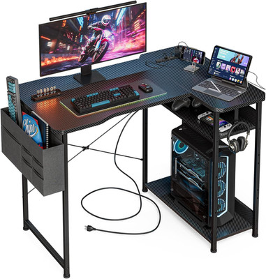Acrolix L Shaped Gaming Desk 40 Inch - Computer Corner Desk with Power Outlets,