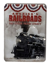 America's Railroads The Complete Steam Train Legacy on 2 DVD's in Collector Tin